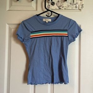 No comment NY.LA, blue, cropped tee